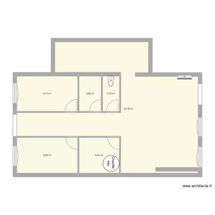 l4 brassac rdc. Plan de 6  et 90 m²