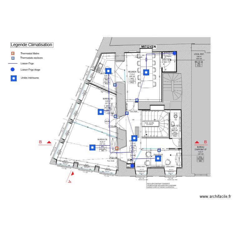 CMMC clim  R+1. Plan de 0 pièce et 0 m2