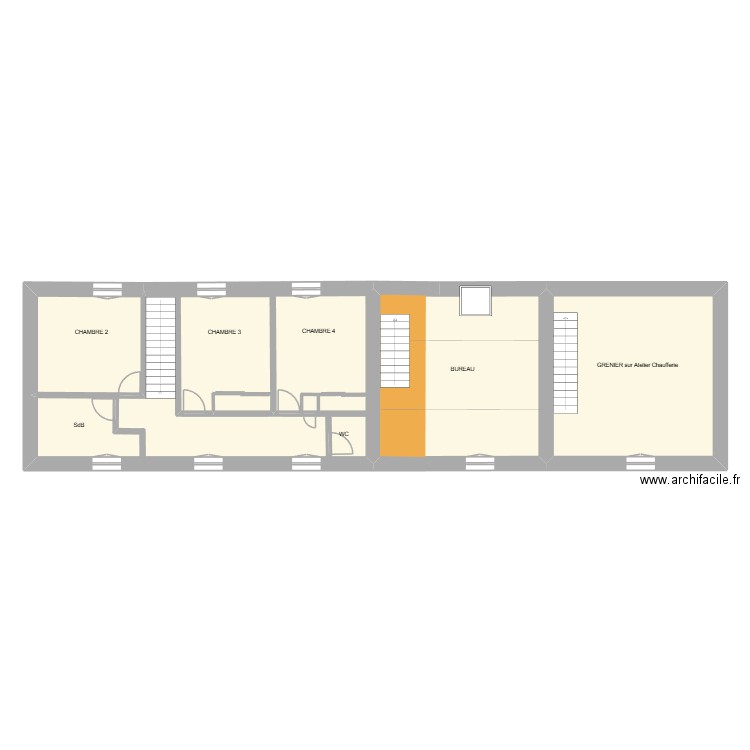 Cruguel ETG v10. Plan de 5 pièces et 127 m2