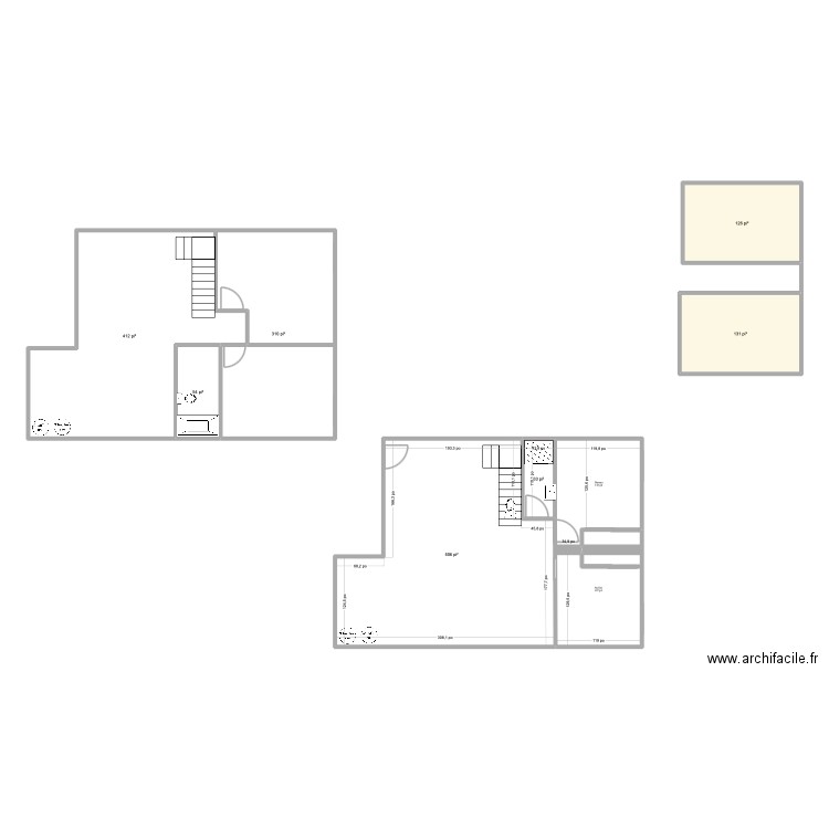 2e Ave sous sol 2. Plan de 8 pièces et 167 m2