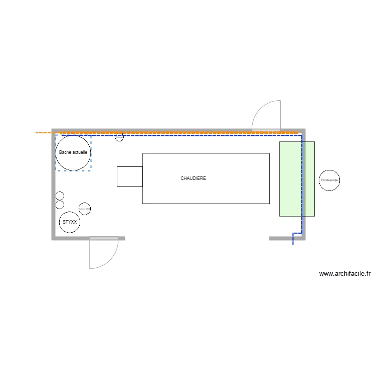 LOCAL CHAUDIERE. Plan de LOCAL CHAUDIERE. Plan de