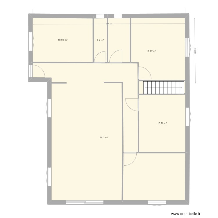 Maison 385 K€. Plan de 5 pièces et 102 m2