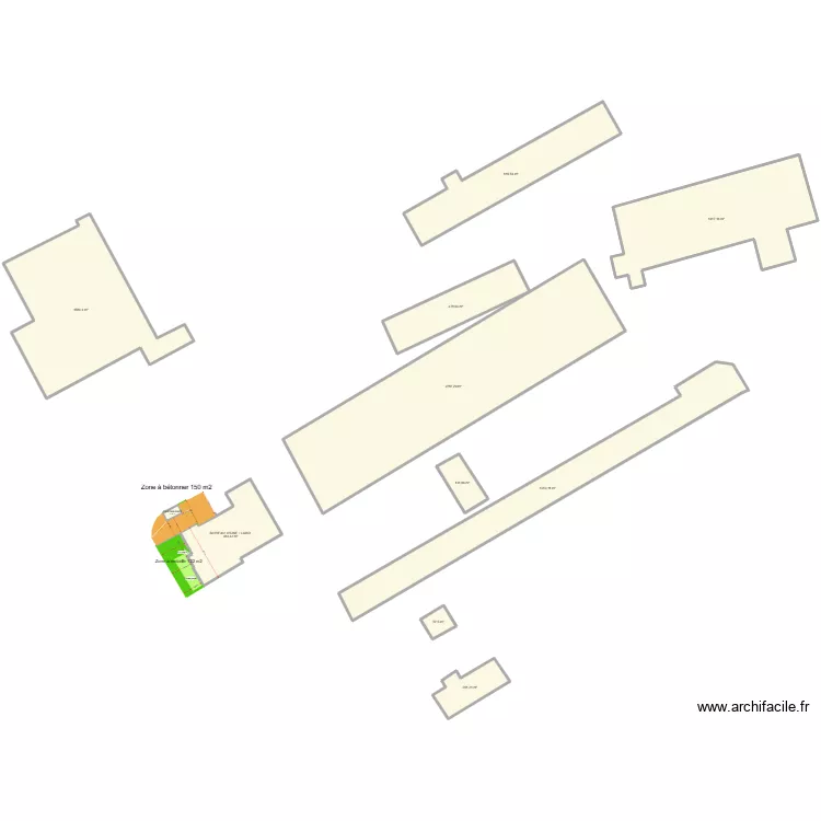 site remoulins. Plan de 13  et 9404 m²