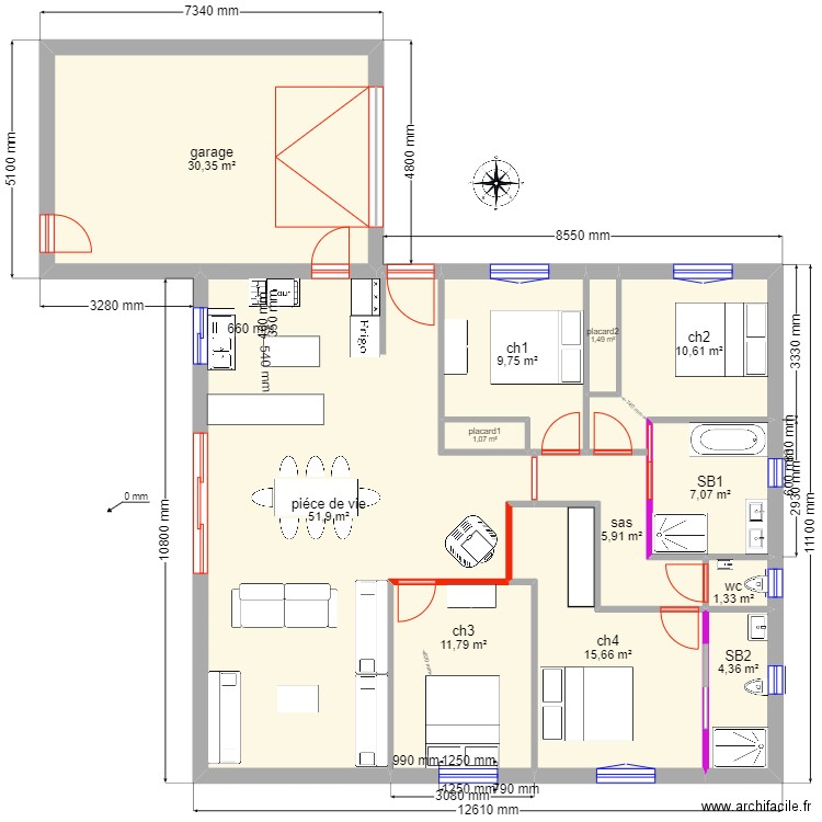 STL 4. Plan de 12 pièces et 151 m2