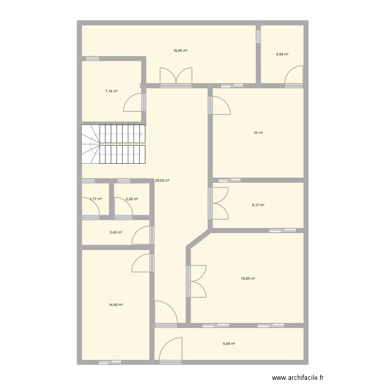 Plan 15X10 Dakar. Plan de 12 pièces et 133 m2