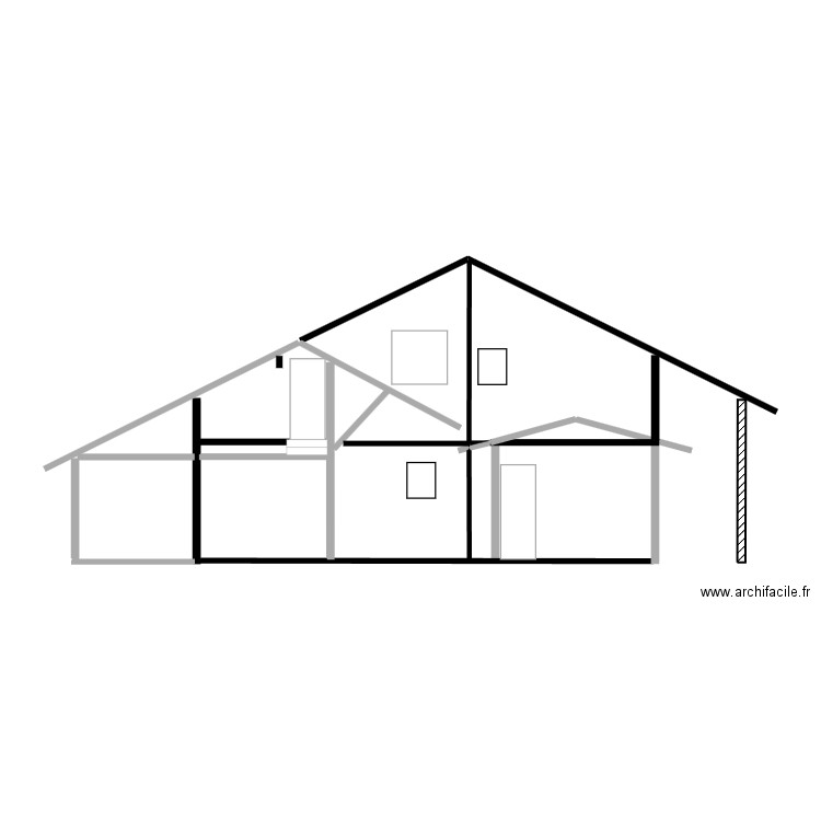 Pignon nord. Plan de 0 pièce et 0 m2