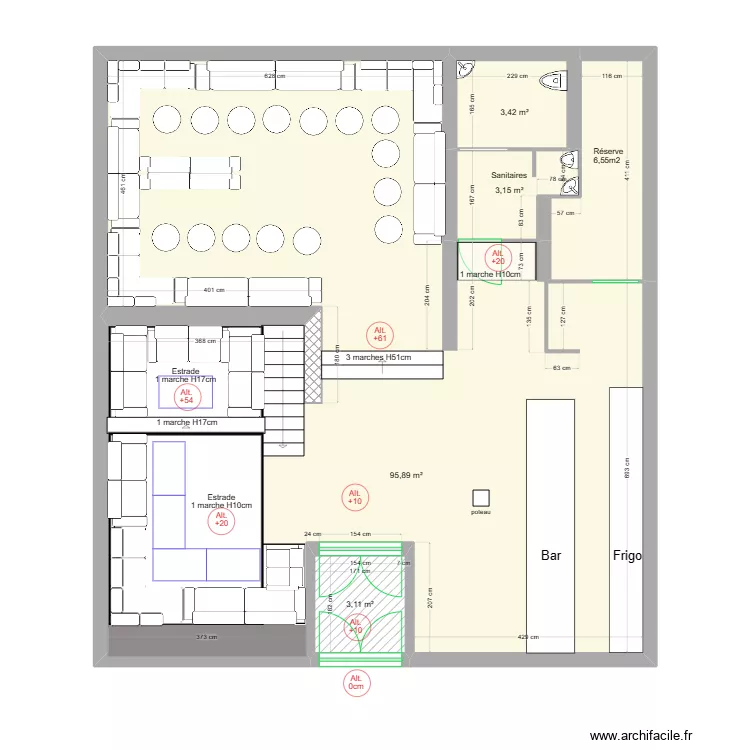 Kaza Travaux sanitaires. Plan de 