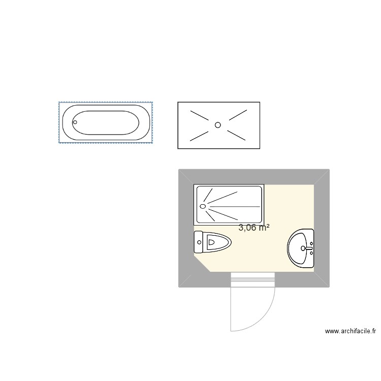 P après 1. Plan de 0 pièce et 0 m2