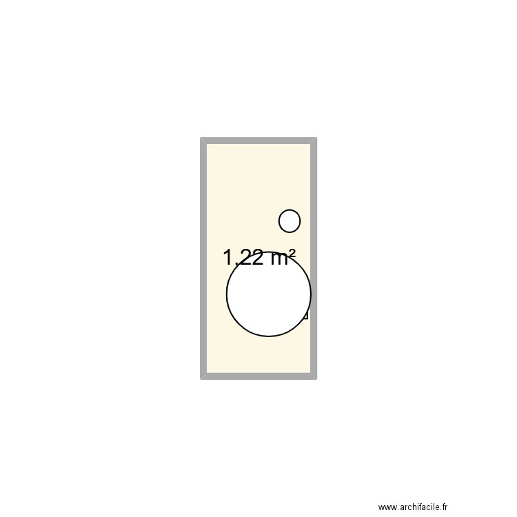 TROU. Plan de 1 pièce et 1 m2