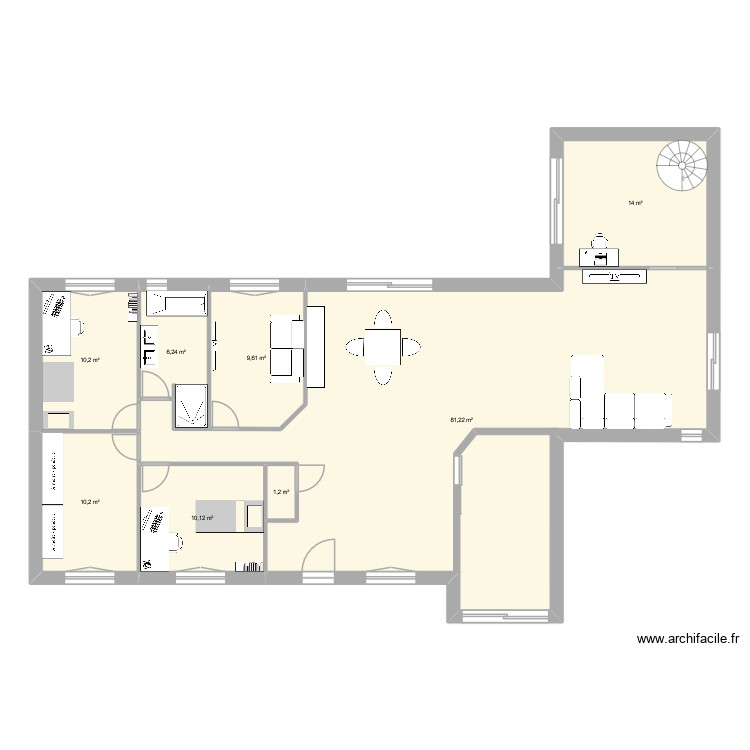 extensions. Plan de 0 pièce et 0 m2