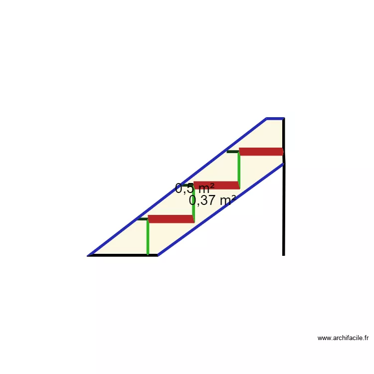 escalier. Plan de 