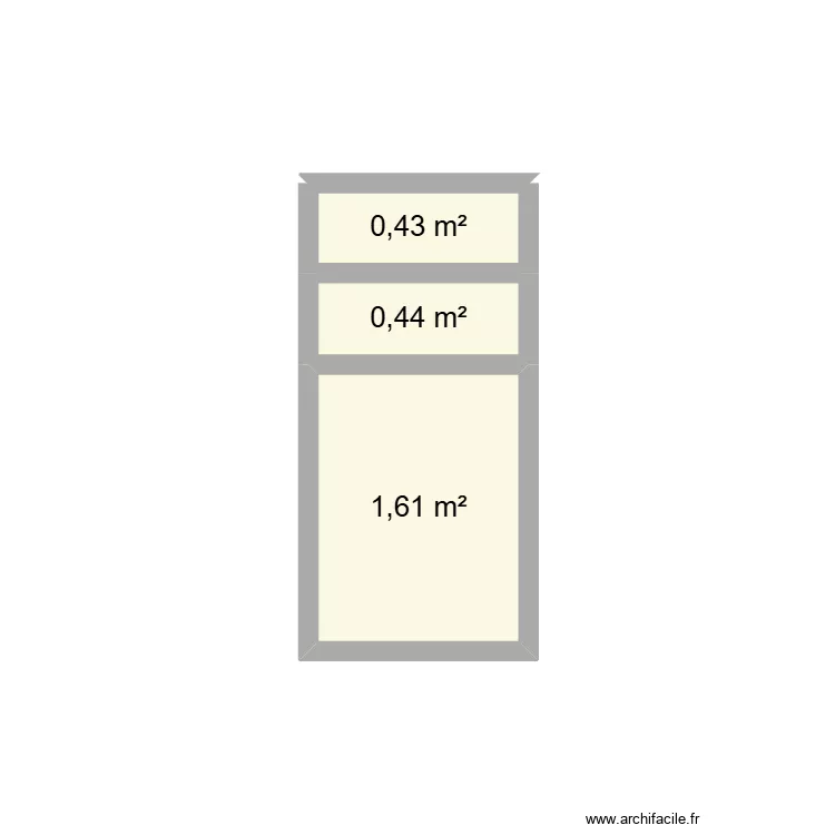 placard. Plan de 3  et 2 m²