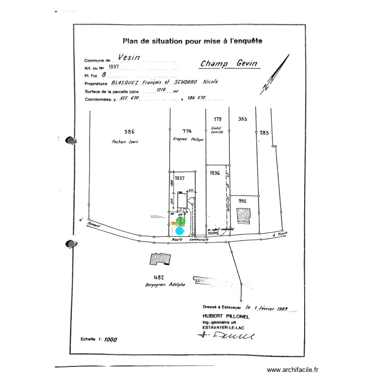 plan jardin avec cabane La L&eacute;ch&egrave;re. Plan de 