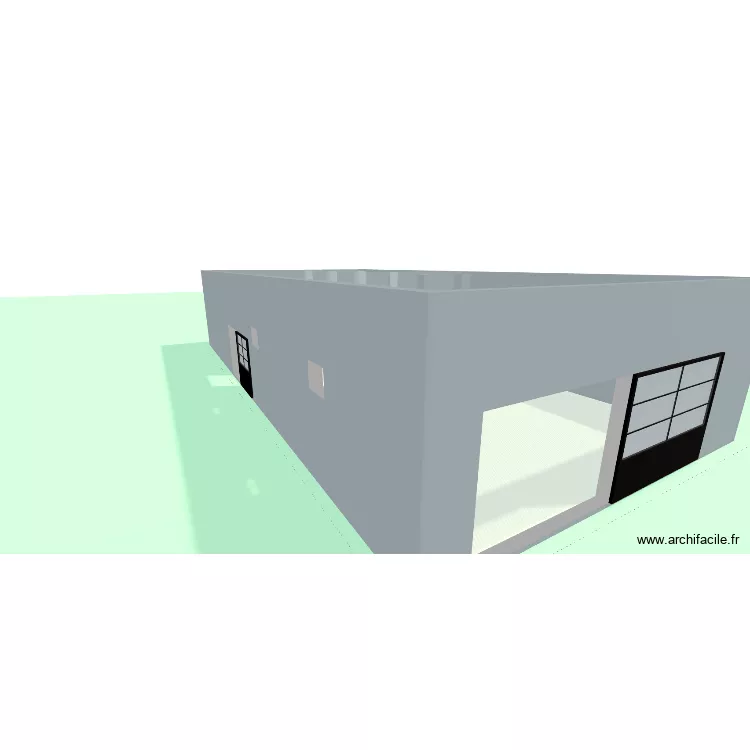 Stock. Plan de 1  et 183 m²