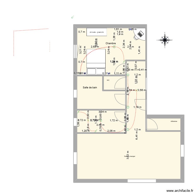 appartement f2 noah finie. Plan de 0 pièce et 0 m2