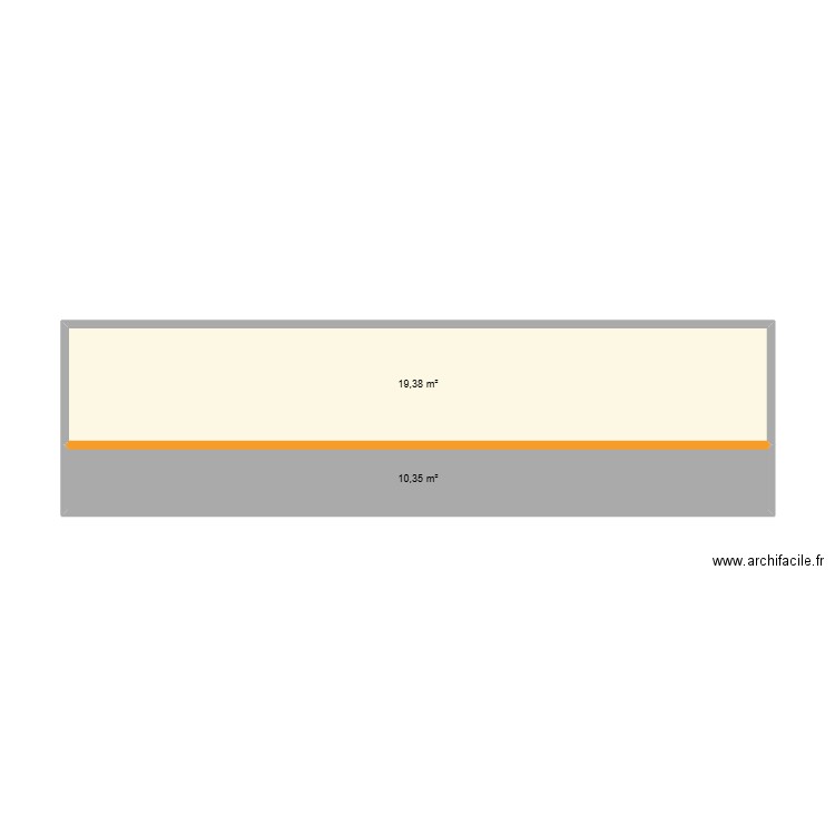 MUR BRUAY. Plan de 2 pièces et 30 m2