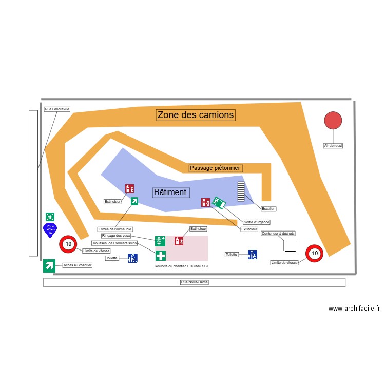 Plan de circulation - Les SIM Saint Sulpice. Plan de 0 pièce et 0 m2
