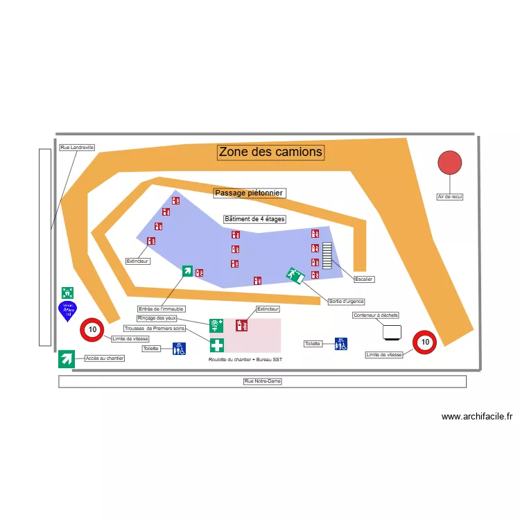 Plan de circulation - Les SIM Saint Sulpice. Plan de 
