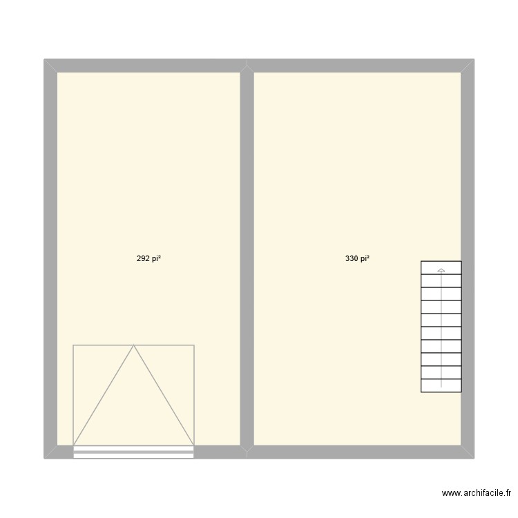 nom. Plan de 2 pièces et 58 m2
