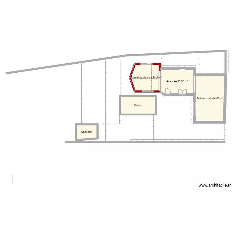 Extension veranda vue globale. Plan de 5 et 108 m² Extension veranda vue globale. Plan de 5 et 108 m²