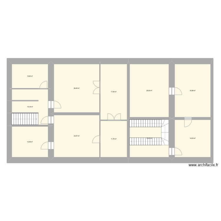 Maison bourgeoise. Plan de 0 pièce et 0 m2