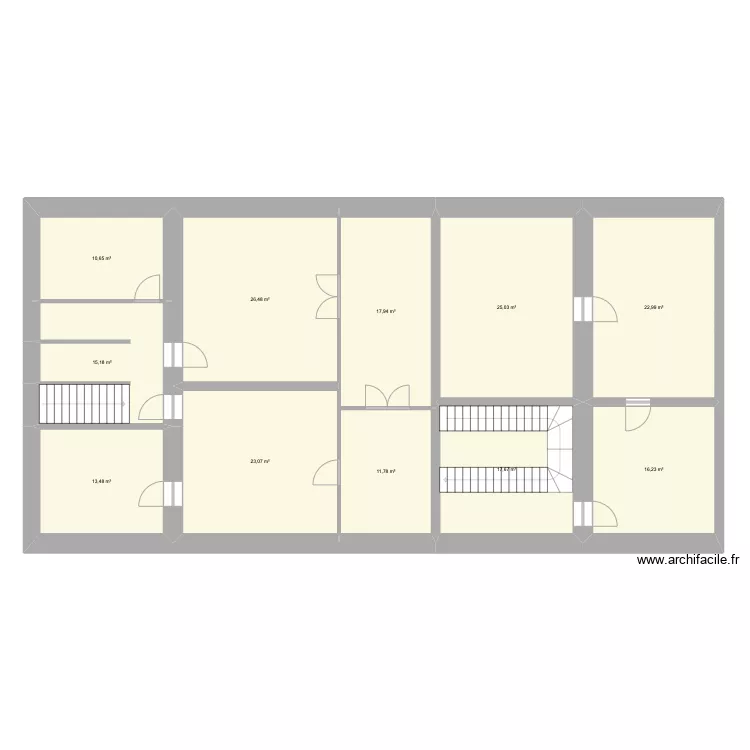 Maison bourgeoise. Plan de 
