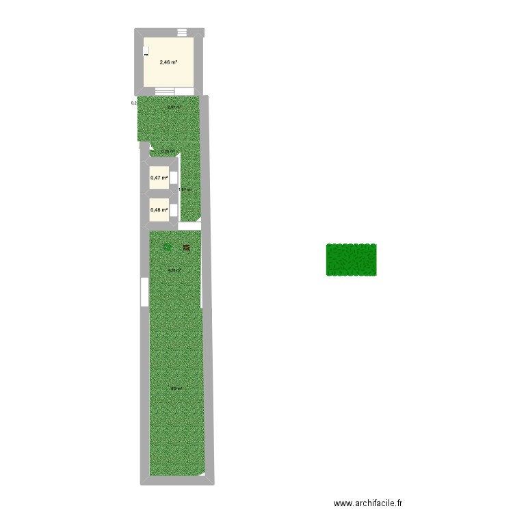 yayo. Plan de 3 pièces et 3 m2