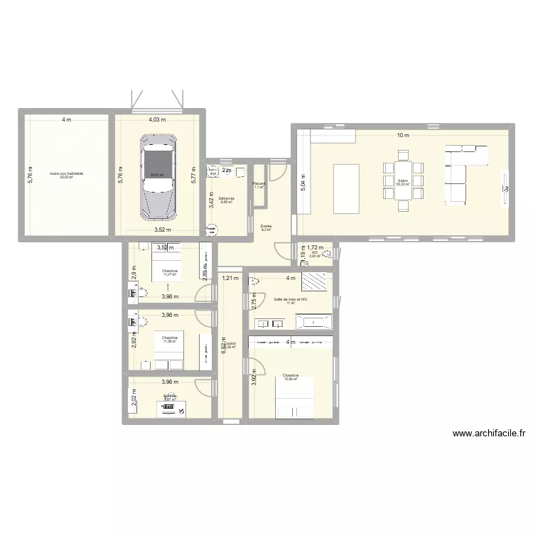 Maison Camphin v2. Plan de 13  et 182 m²