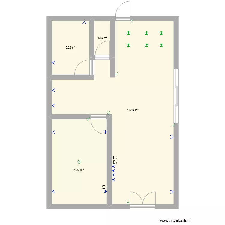 MAISON CLARA. Plan de 4  et 64 m²