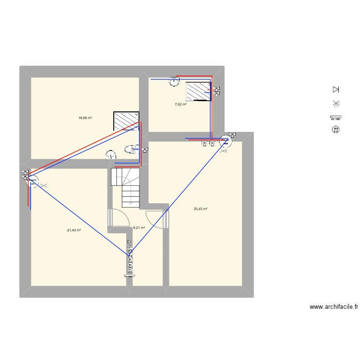 ayguesvive 1. Plan de 5 pièces et 82 m2