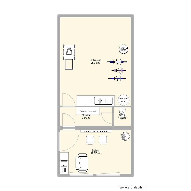 Ami. Plan de 4 pièces et 43 m2