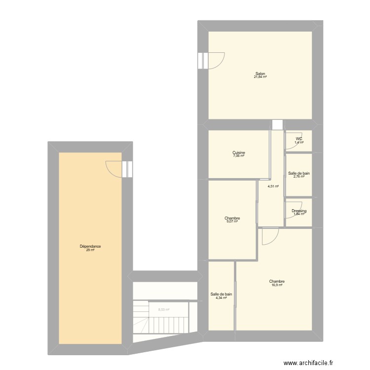 LEMIEUX. Plan de 17 pièces et 207 m2