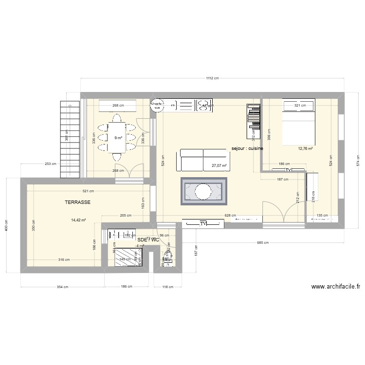 CARASSO RDC MODIF. Plan de 0 pièce et 0 m2