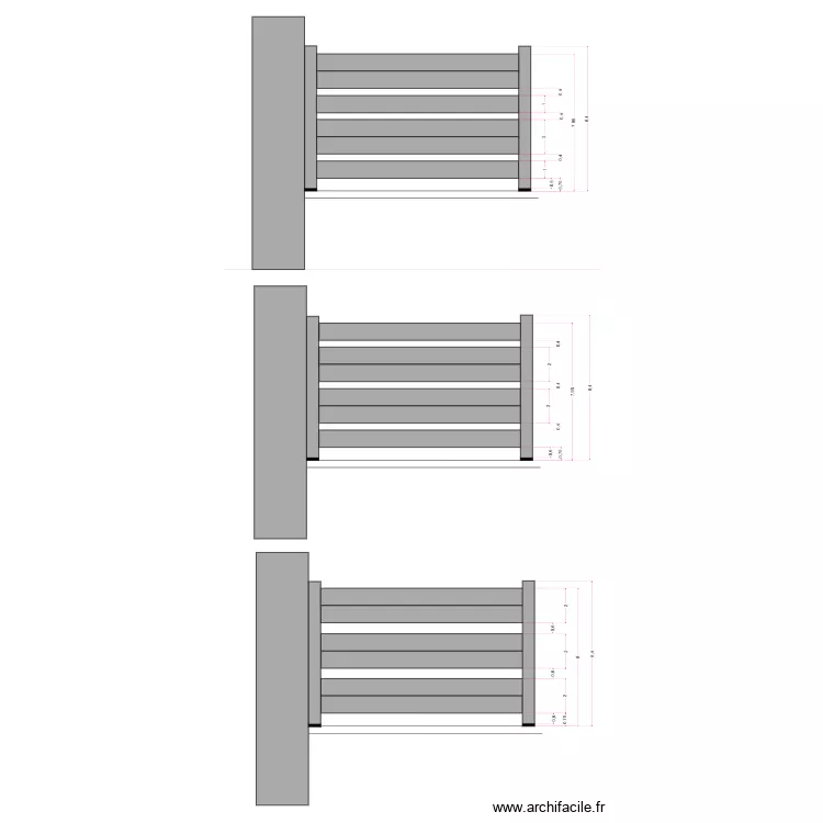 detail cloture. Plan de 