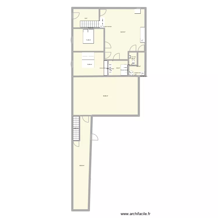 chaingy v1. Plan de 10  et 140 m²