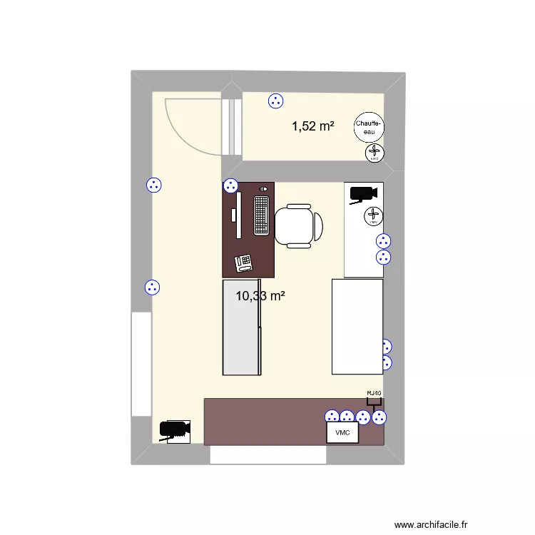 LCG_Atelier 1. Plan de 2  et 12 m²