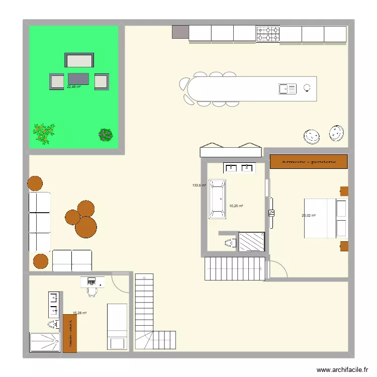Nathalie VRT. Plan de 5 et 202 m² Nathalie VRT. Plan de 5 et 202 m²