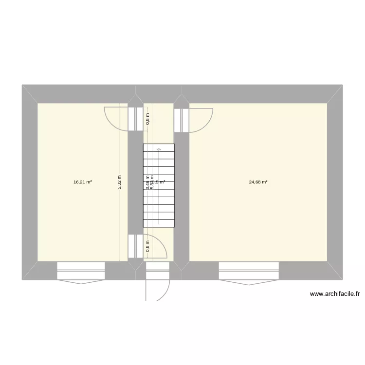 Jacques O 1er. Plan de 3 et 46 m² Jacques O 1er. Plan de 3 et 46 m²