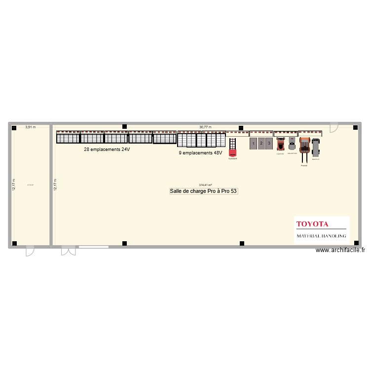 PRO A PRO 53. Plan de 2 pièces et 422 m2