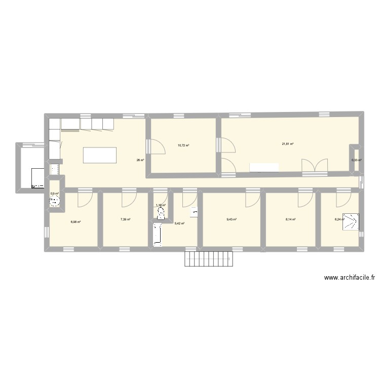 maison serre. Plan de 12 pièces et 105 m2