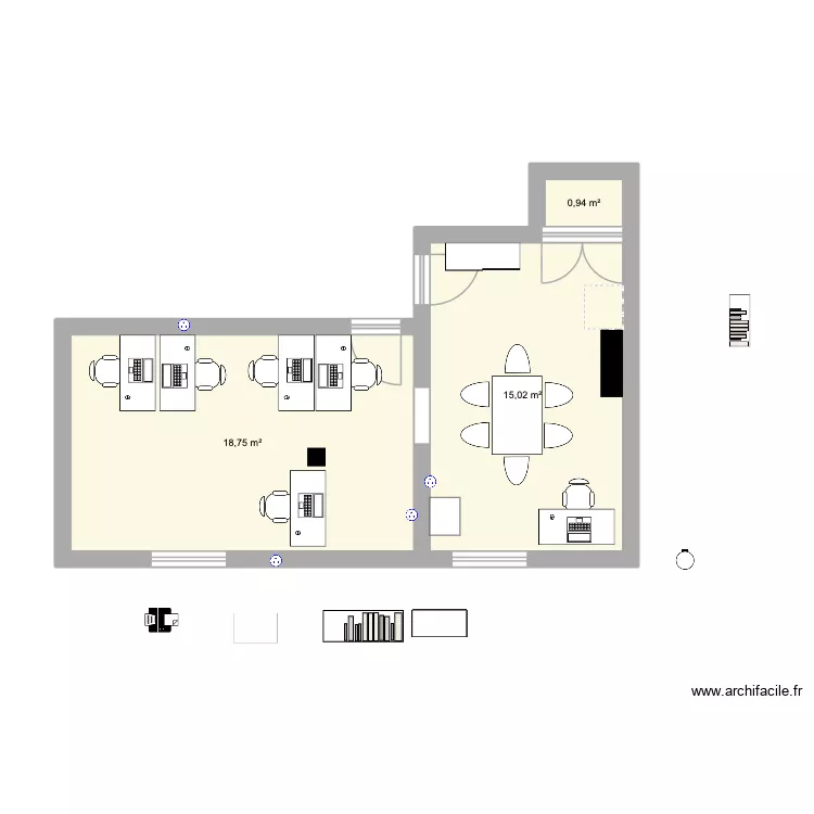401 et 407 Circuit-Est. Plan de 3 et 35 m² 401 et 407 Circuit-Est. Plan de 3 et 35 m²