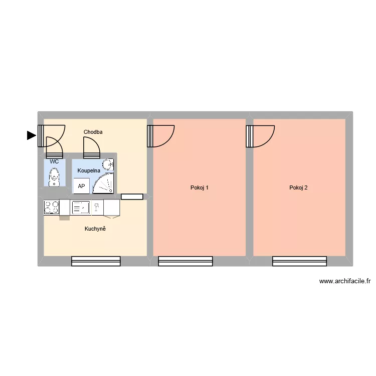 Nádražní 2397, byt 14. Plan de 11 et 175 m² Nádražní 2397, byt 14. Plan de 11 et 175 m²