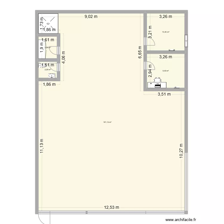 Rixheim. Plan de 5 pièces et 206 m² Rixheim. Plan de 5 pièces et 206 m²