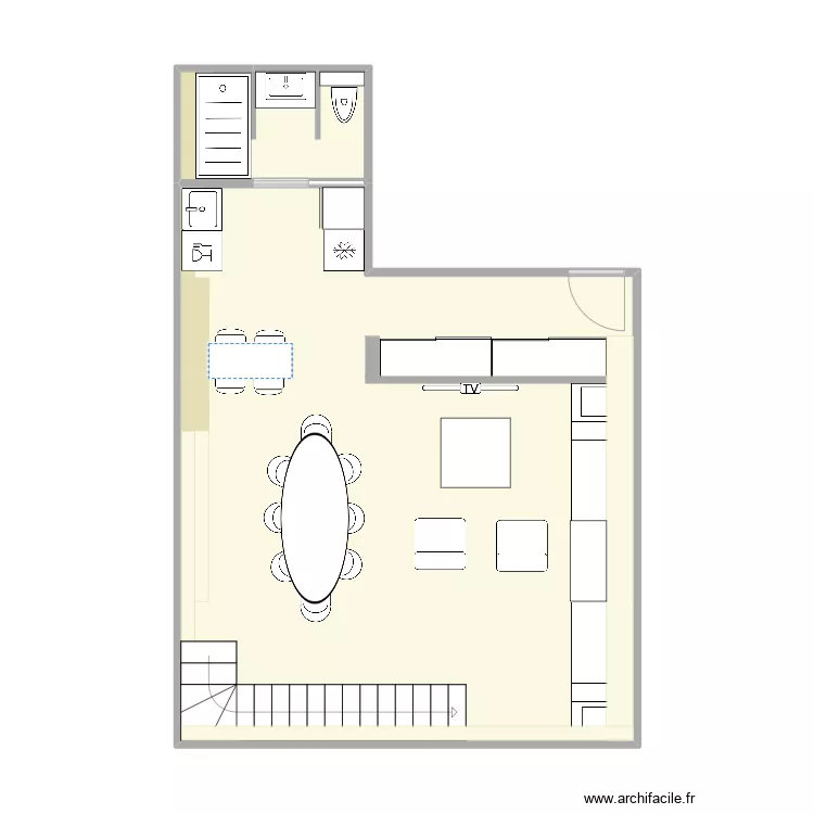 Bureau - ss sol. Plan de 