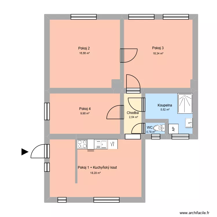 Star&aacute; &scaron;treka 633. Plan de 13  et 192 m²