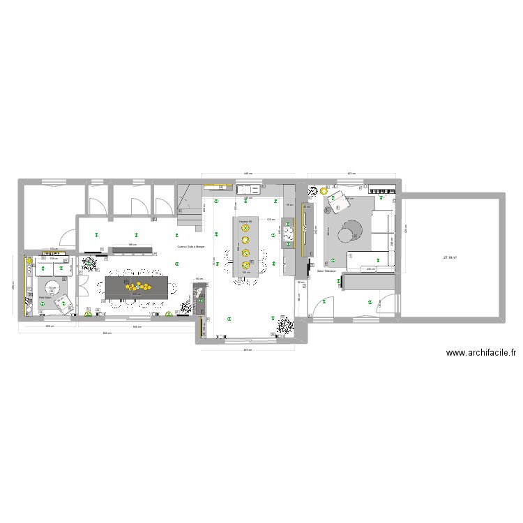 Seb & Myriam DAVID - Sans poteau. Plan de 6 pièces et 68 m2
