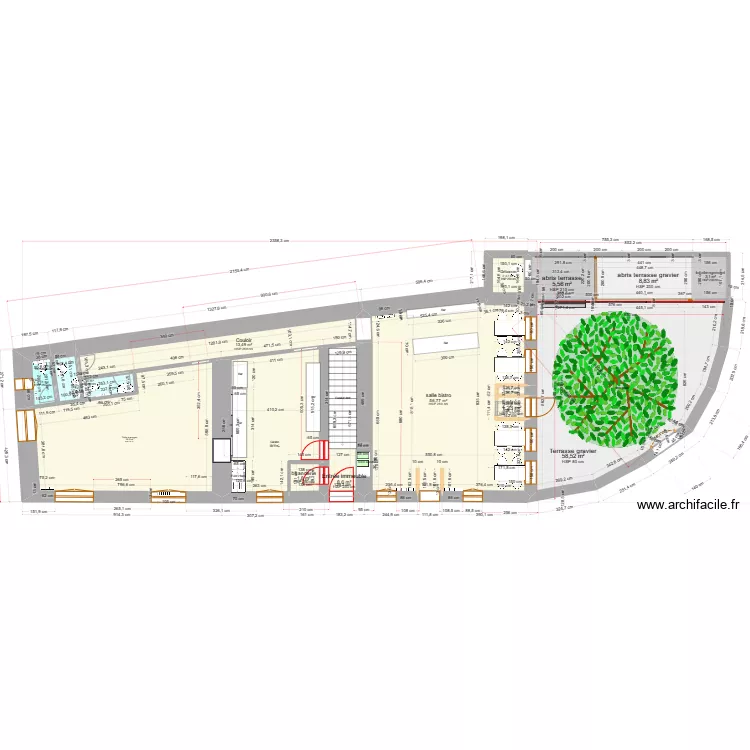 immeuble caf&eacute; de la poste rez final. Plan de 
