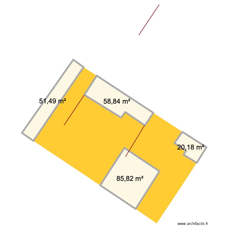 Gagny. Plan de 4 pièces et 216 m2