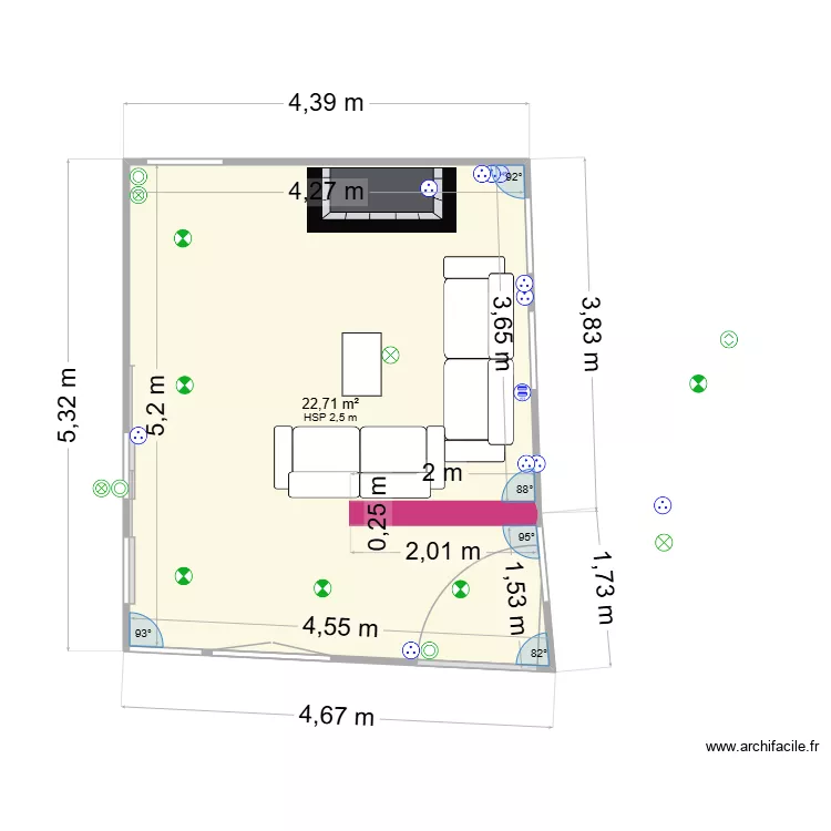 salon pisseloup. Plan de 