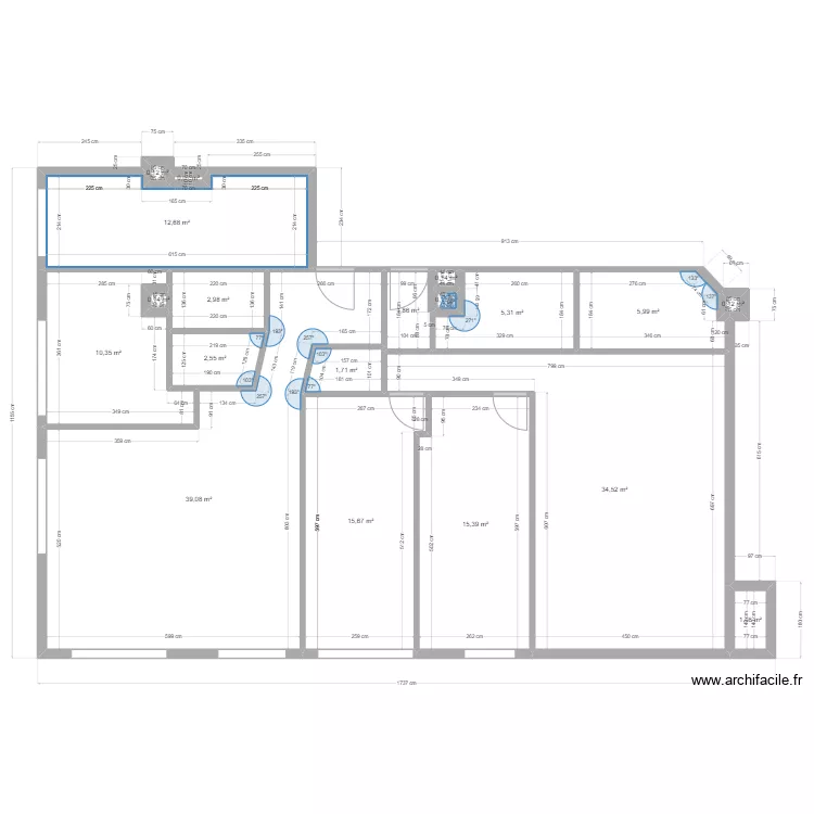 HAYER 2 apparts am&eacute;nag&eacute;s. Plan de 